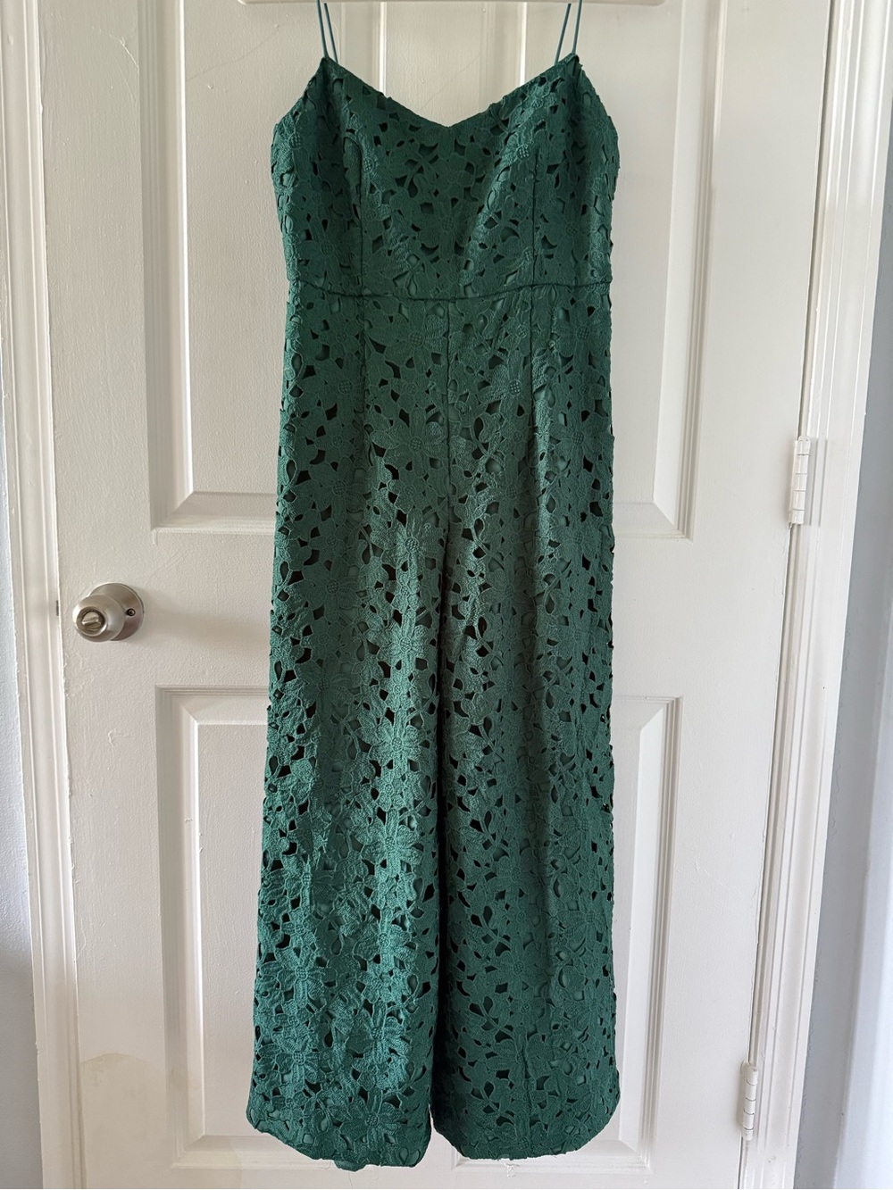 Club Monaco Dark Green Lace Culotte Jumpsuit